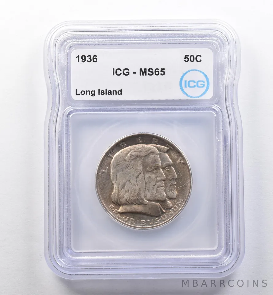 1936 Long Island Commemorative Half Dollar MS65 ICG *2315