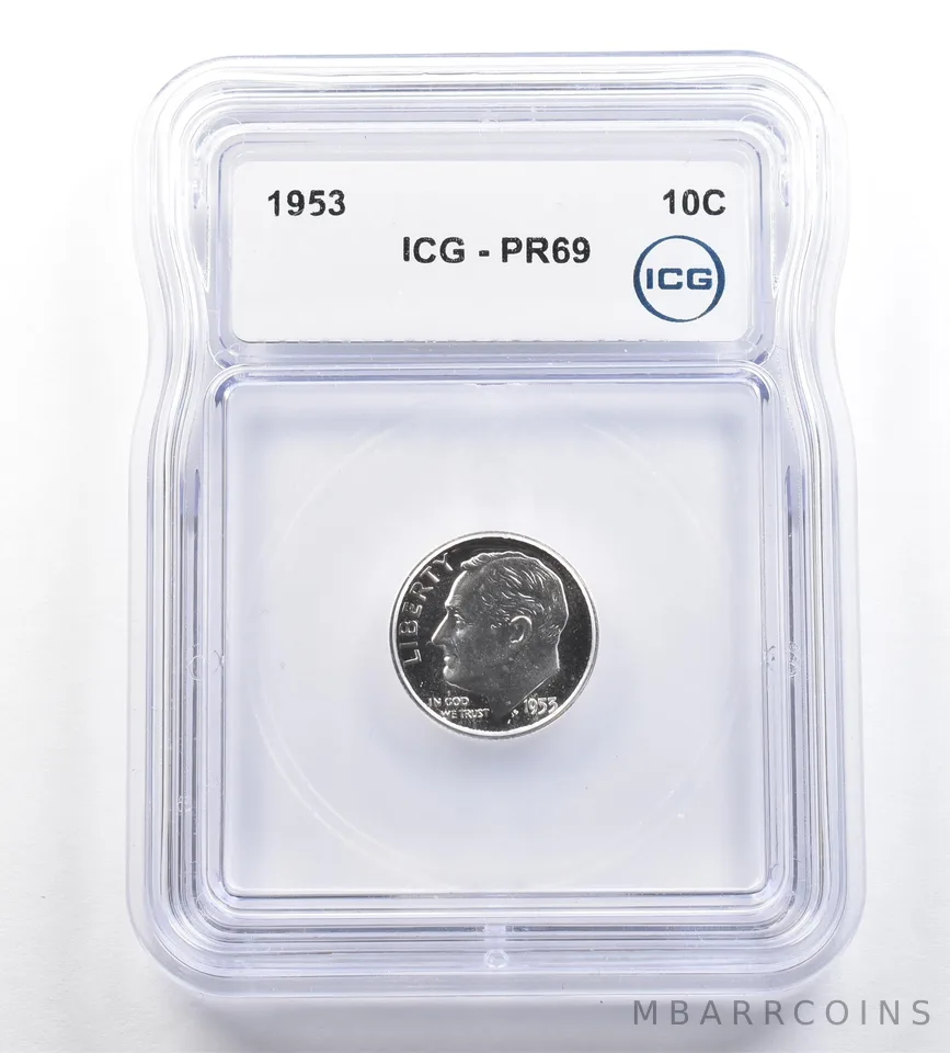 1953 Roosevelt Dime PR69 ICG *7308