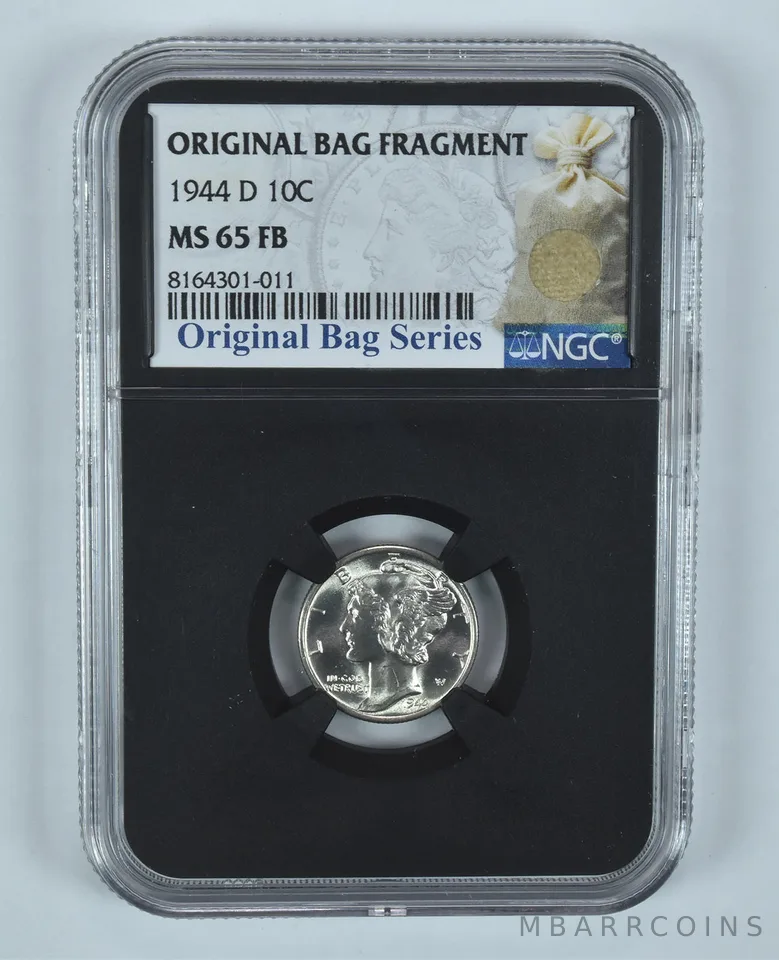 1944-D Mercury Dime Original Bag Fragment MS65 FB NGC