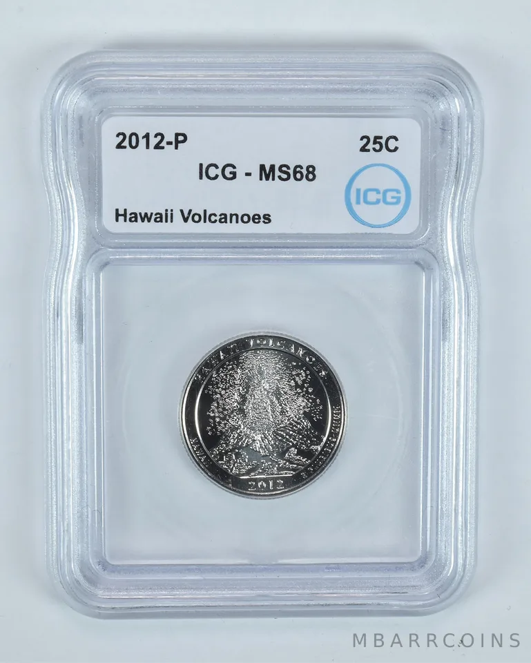 2012-P Washington Quarter ATB Hawaii Volcanoes MS68 ICG