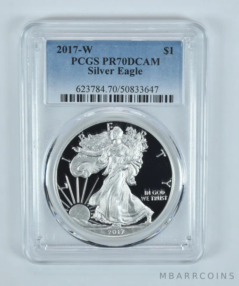 2017-W American Silver Eagle PR70 DCAM PCGS Blue Label