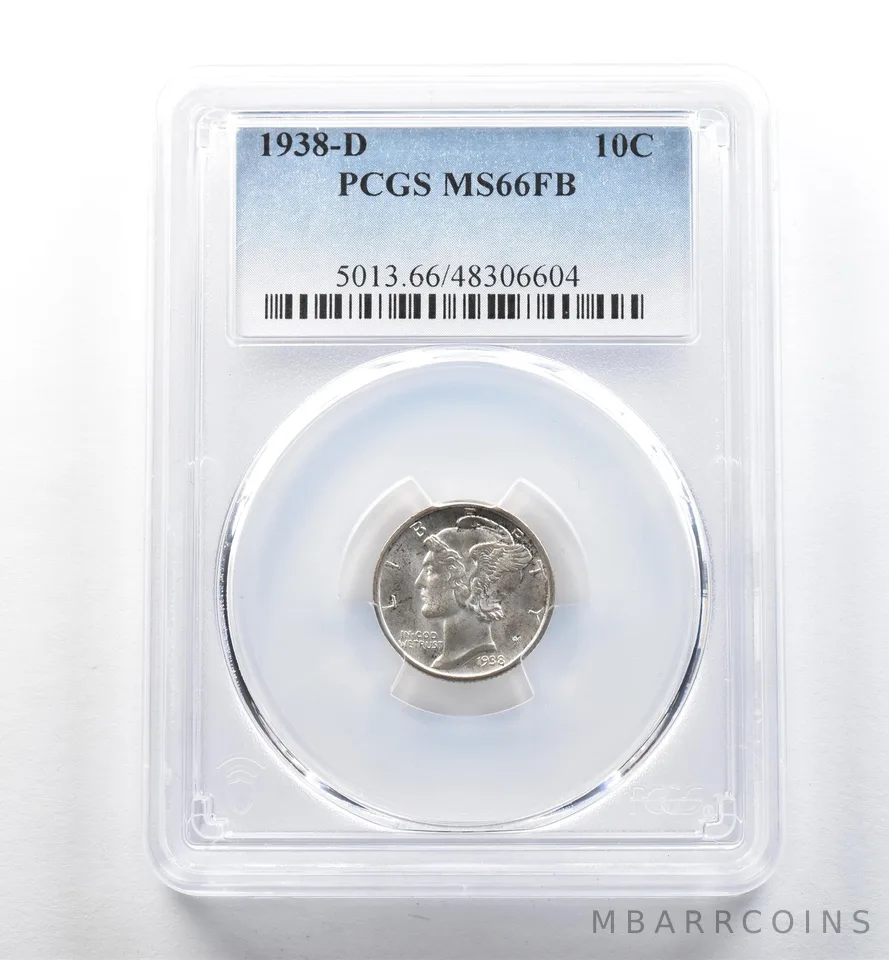 1938-D Mercury Dime MS66 FB PCGS *2648