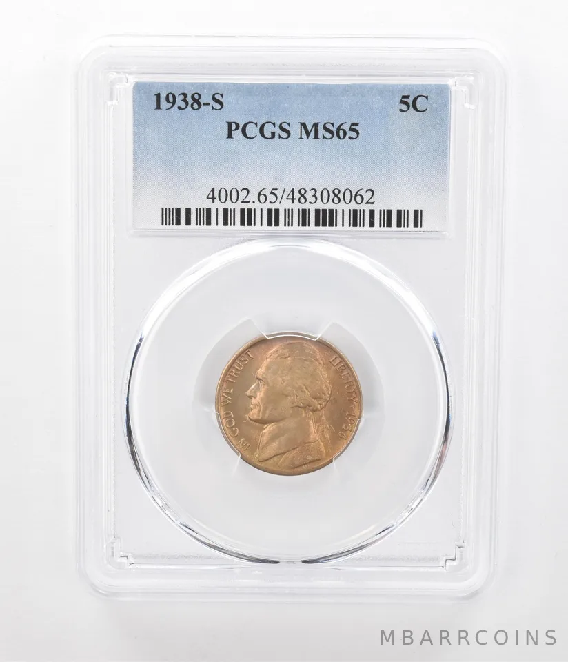 1938-D Jefferson Nickel MS65 PCGS Beautiful Tone *2391