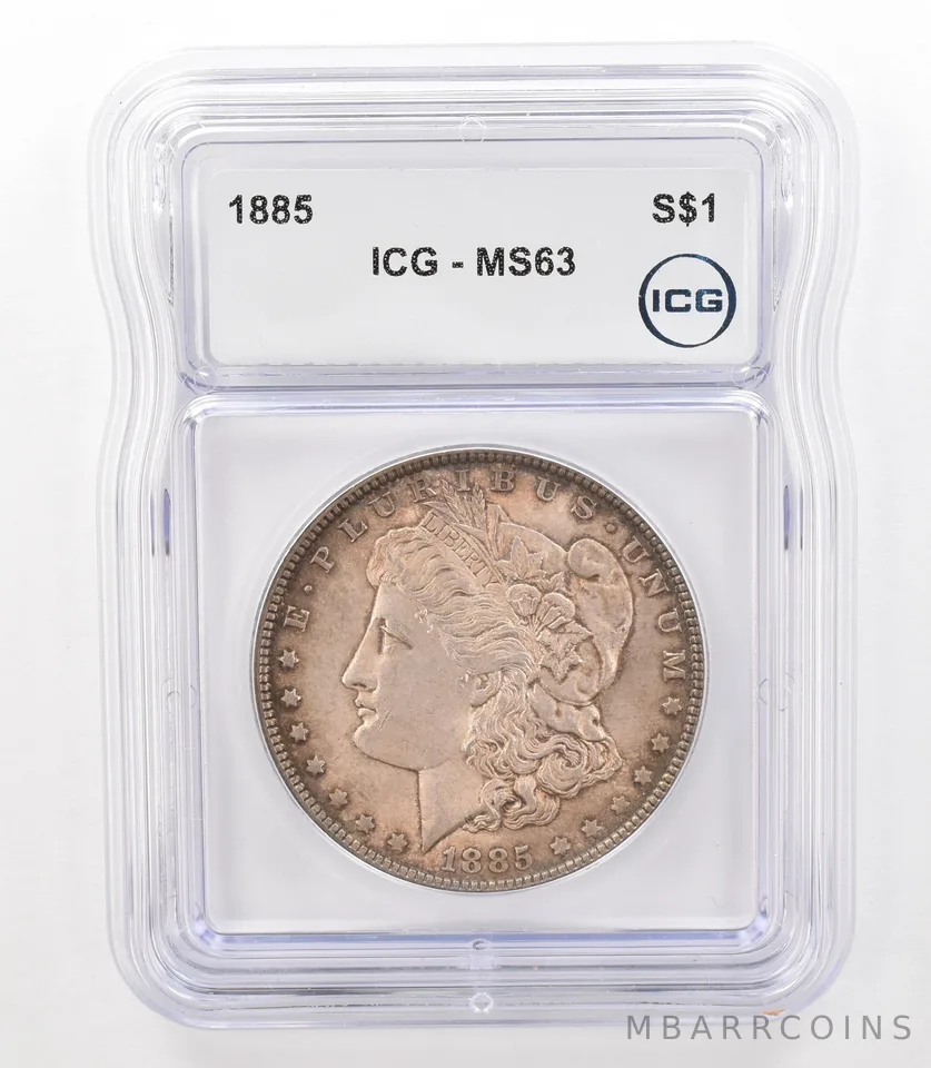 1885 Morgan Silver Dollar MS63 ICG Beautiful Tone *3152