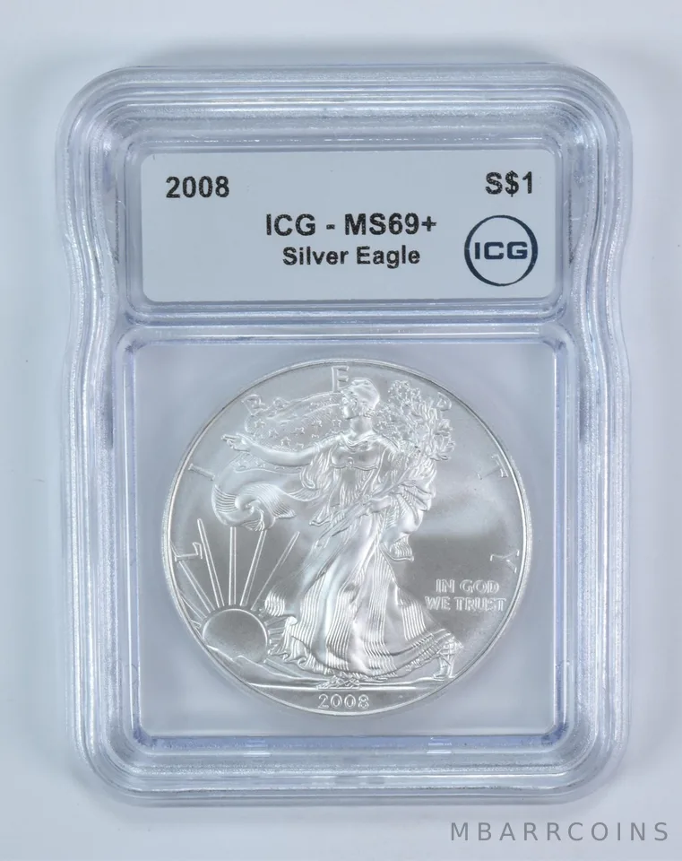 2008 American Silver Eagle MS69+ ICG
