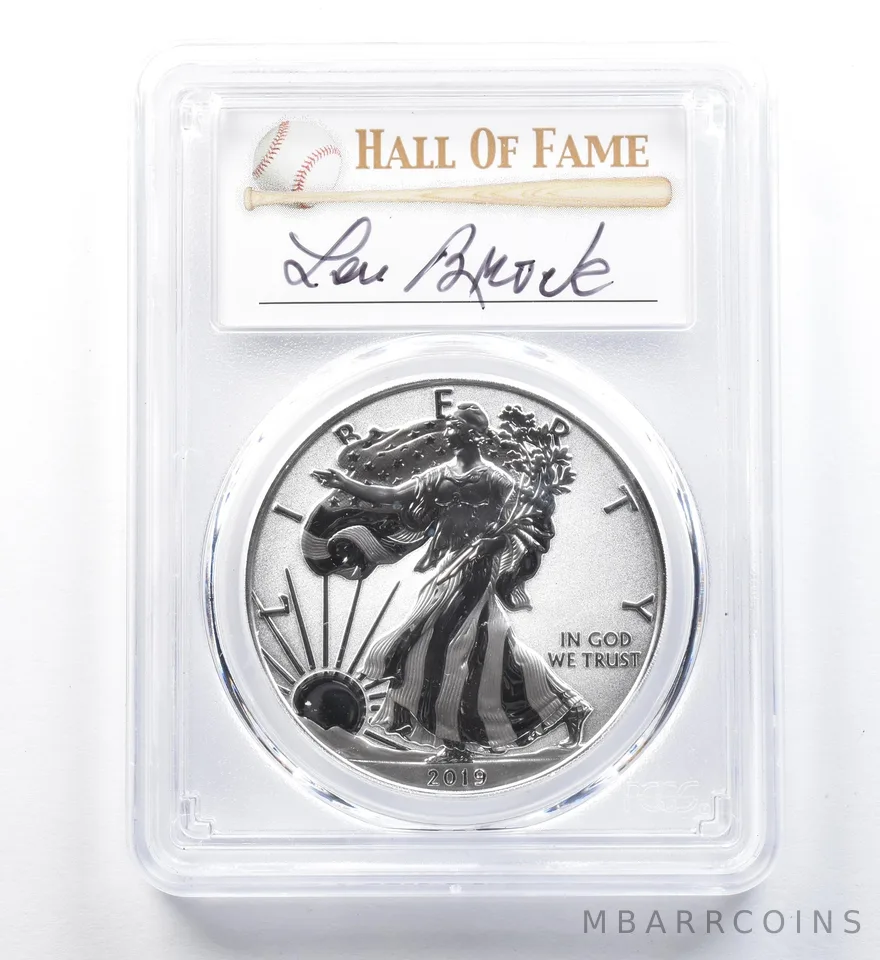 2019-W American Silver Eagle Brock Enhanced Reverse PR70 PCGS a1237