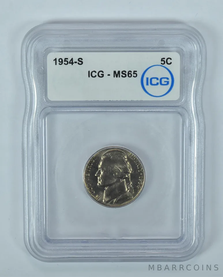 1954-S Jefferson Nickel MS65 ICG