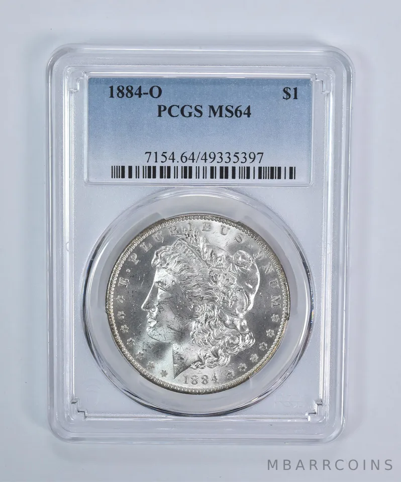 1884-O Morgan Silver Dollar MS64 PCGS Blue Label