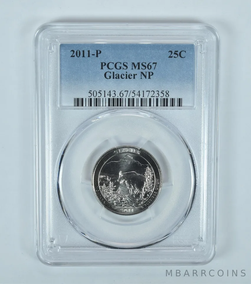 2011-P Washington Quarter ATB Glacier MS67 PCGS