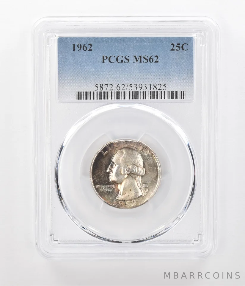 1962 Washington Quarter MS62 PCGS Beautiful Tone a1135