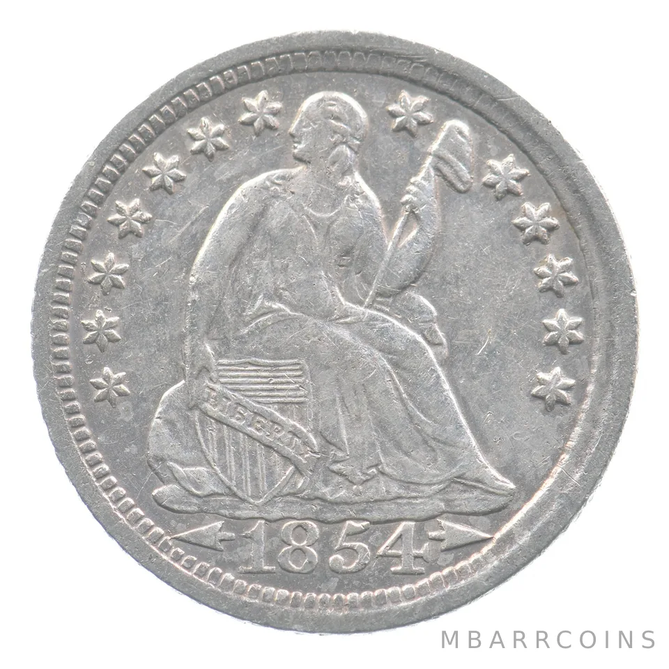 1854-O Seated Liberty Half Dime Arrows *9331
