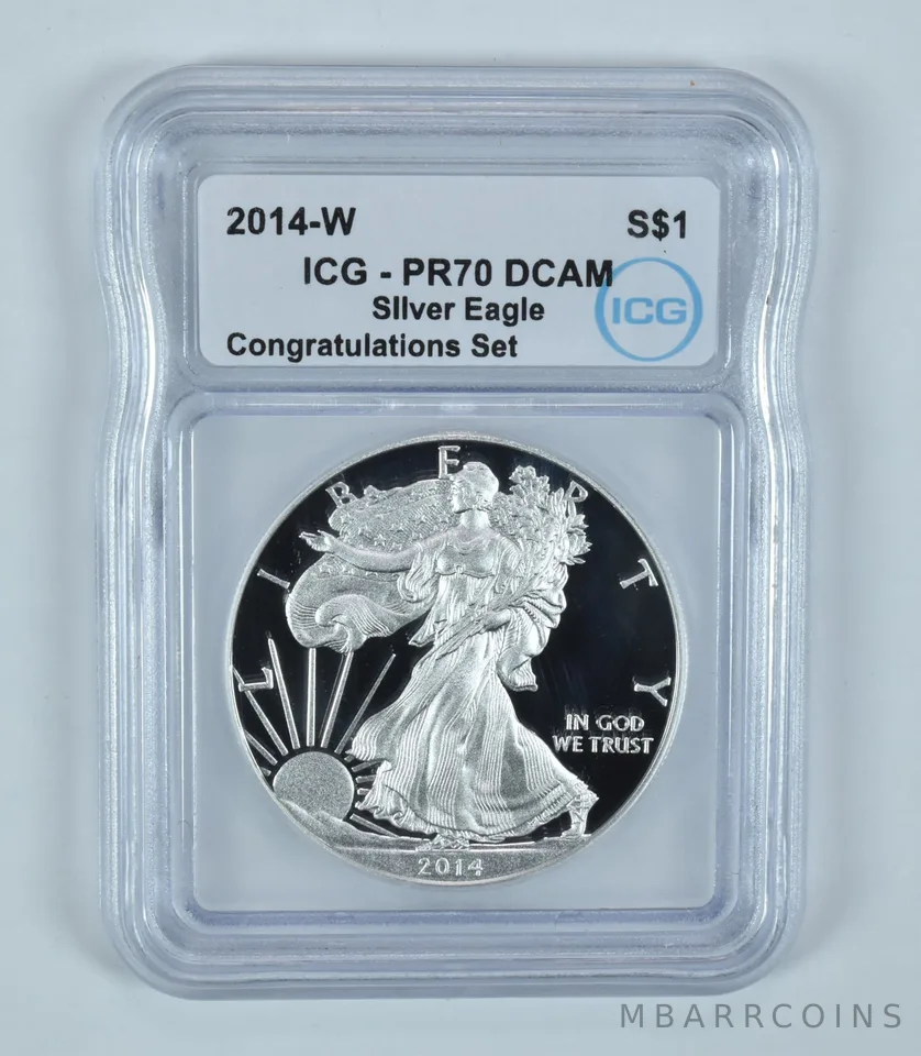 2014-W American Silver Eagle Congratulations Set PR70 DCAM ICG