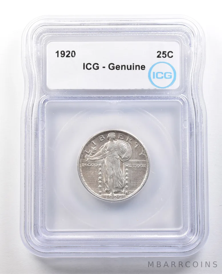 1920 Standing Liberty Quarter Genuine ICG *1213