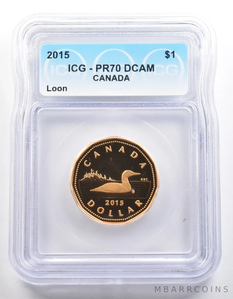 2015 Canada 1 Dollar Loon PR70 DCAM ICG *4023