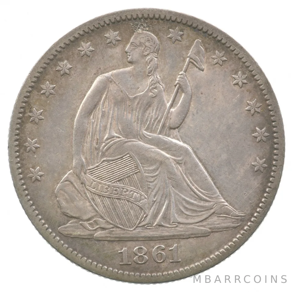 1861-O Seated Liberty Half Dollar a6212