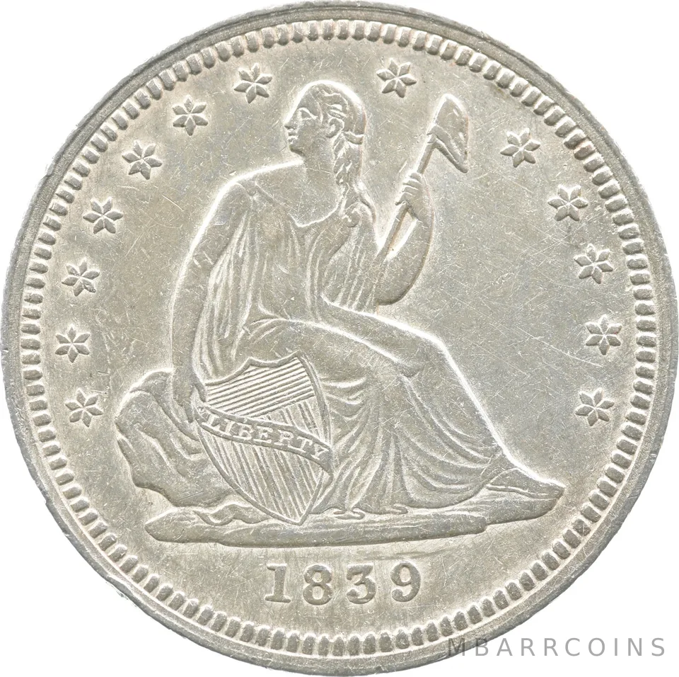 1839 Seated Liberty Quarter *8926