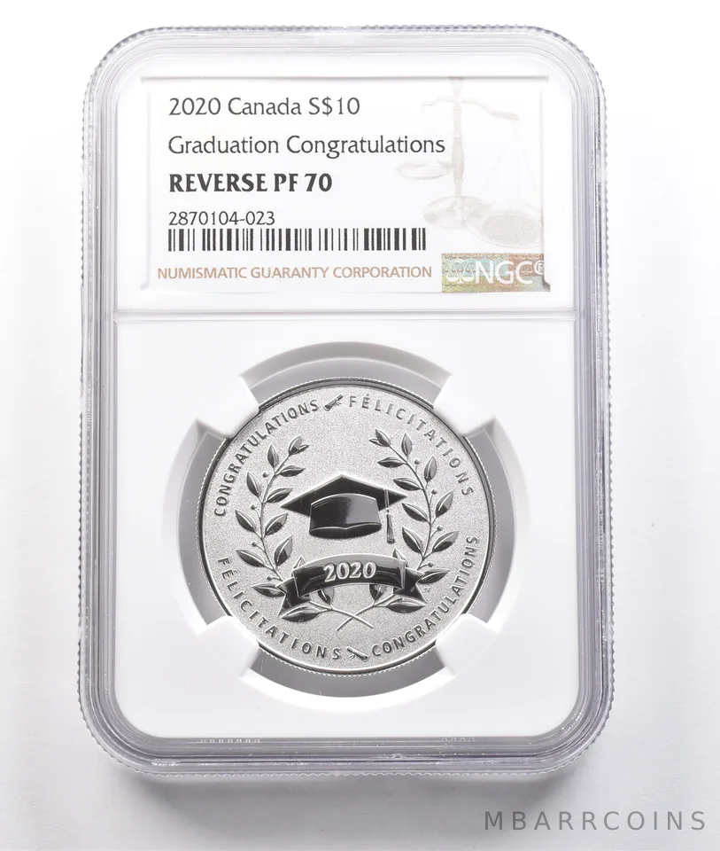 2020 Canada 10 Dollars Silver Graduation Congratulations Reverse PF70 NGC *3785