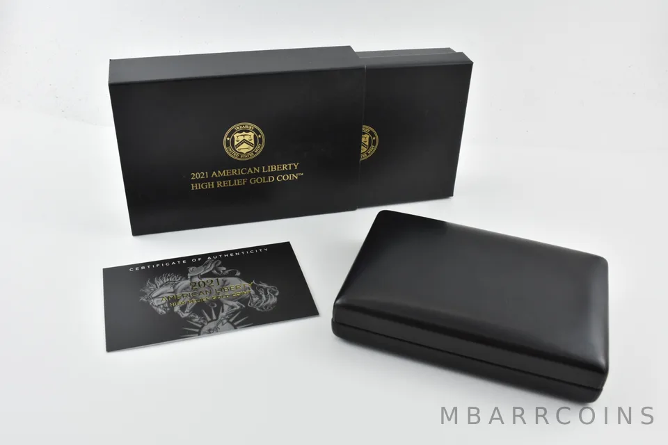 OGP 2021-W $100 Gold Liberty 1 Oz High Relief Proof (Bronco) BOX & COA - NO COIN