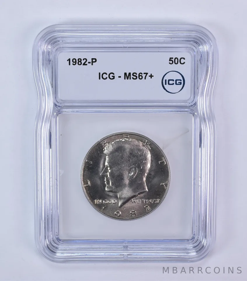 1982-P Kennedy Half Dollar MS67+ ICG