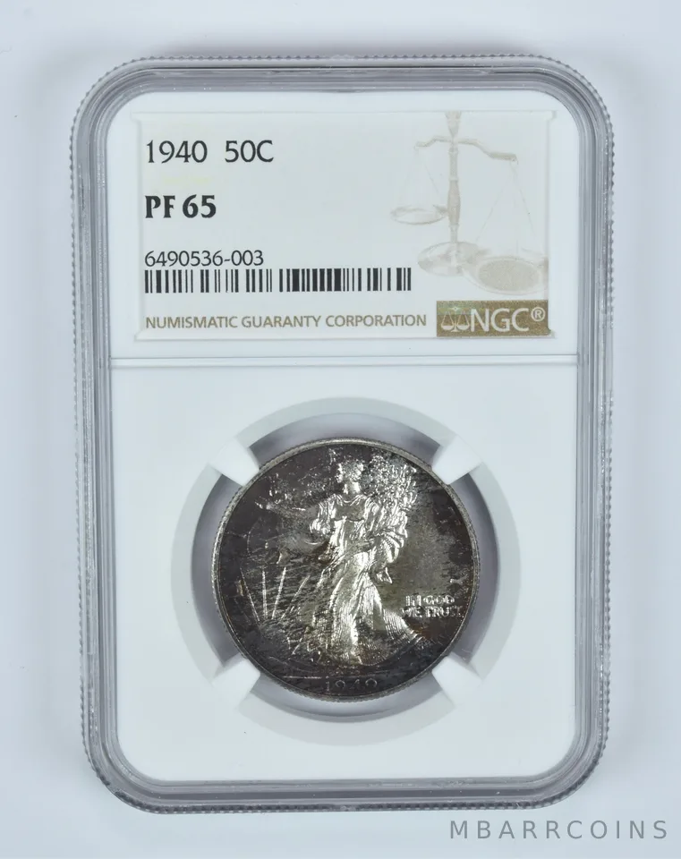 PF65 1940 Walking Liberty Half Dollar NGC Insane Tone *0526