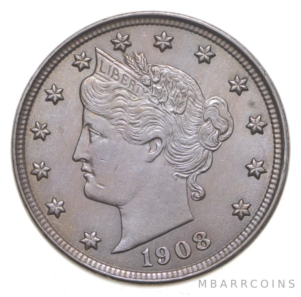 1908 Liberty V Nickel *3360