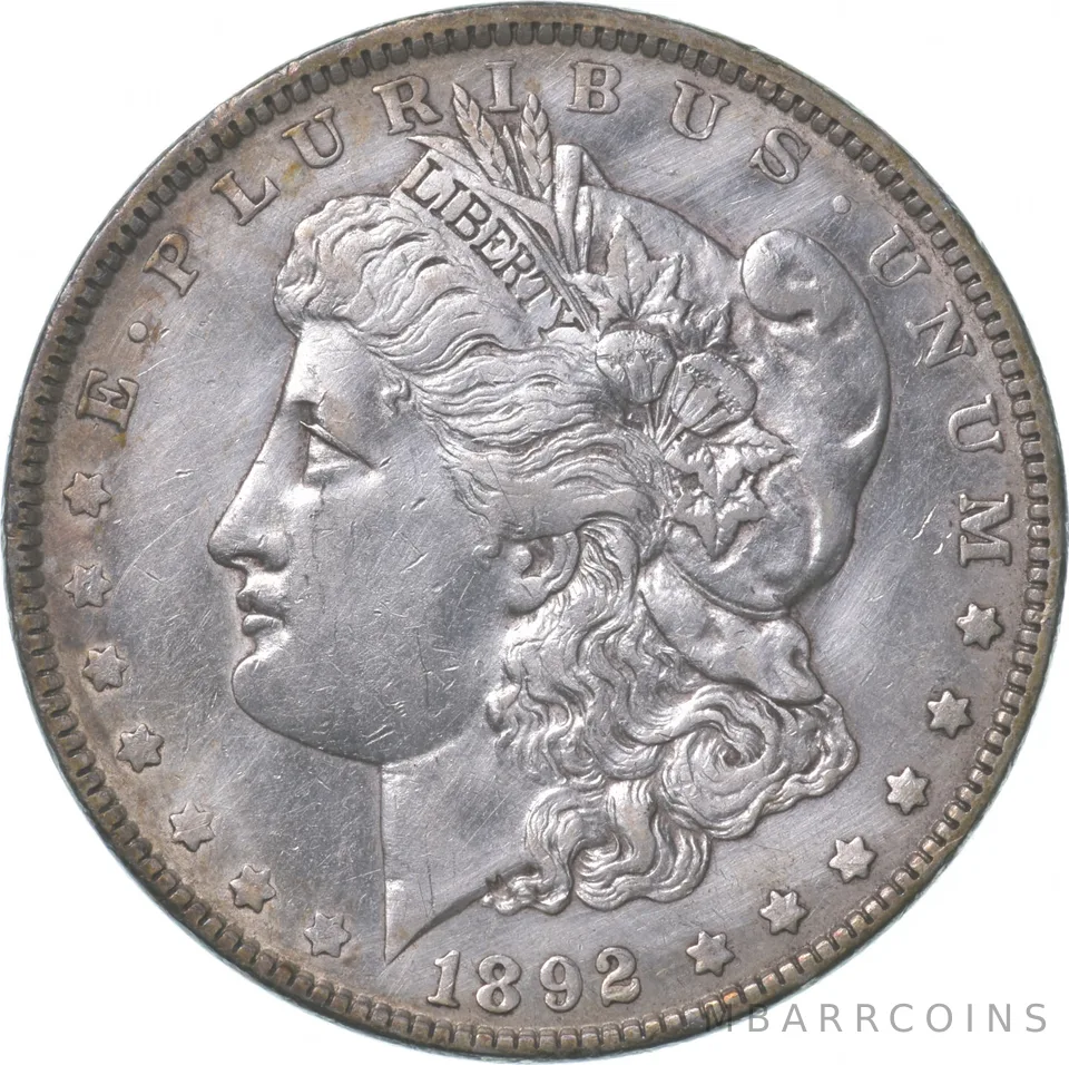 1892 Morgan Silver Dollar a7105