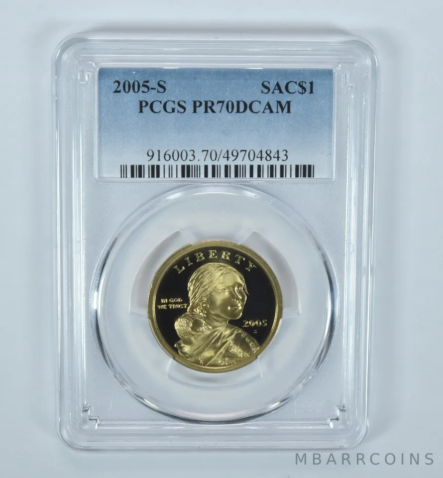 2005-S Sacagawea $1 PR70 DCAM PCGS Blue Label
