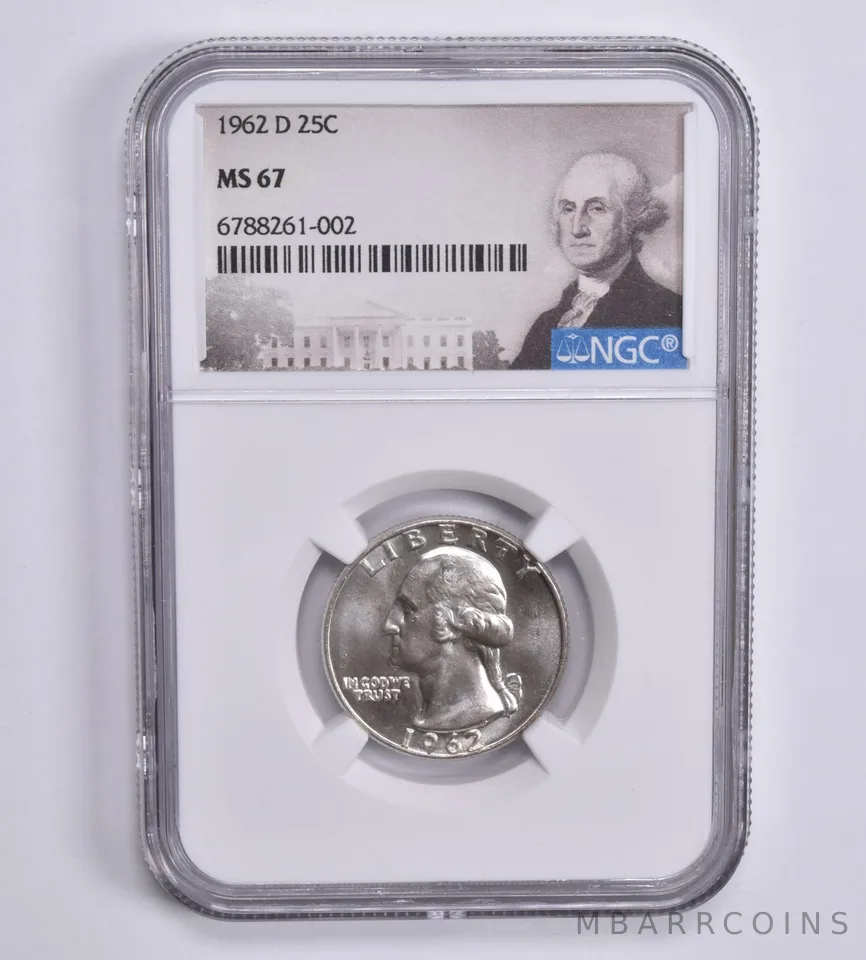 1962-D Washington Quarter 25c Special Lbl MS67 NGC