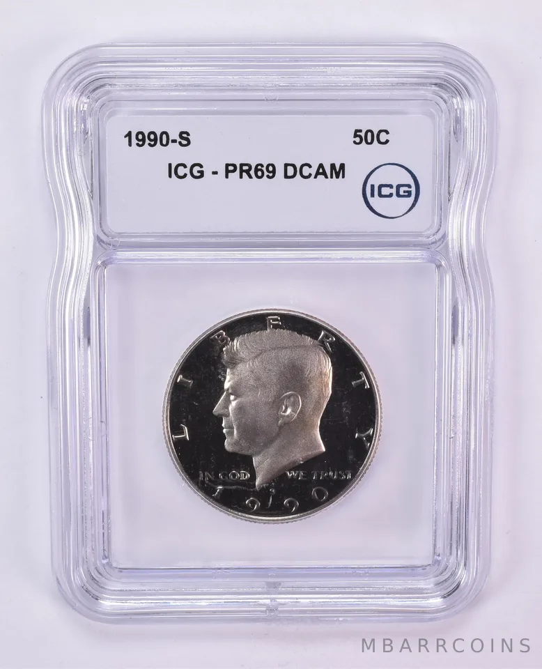 1990-S Kennedy Half Dollar PR69 DCAM ICG
