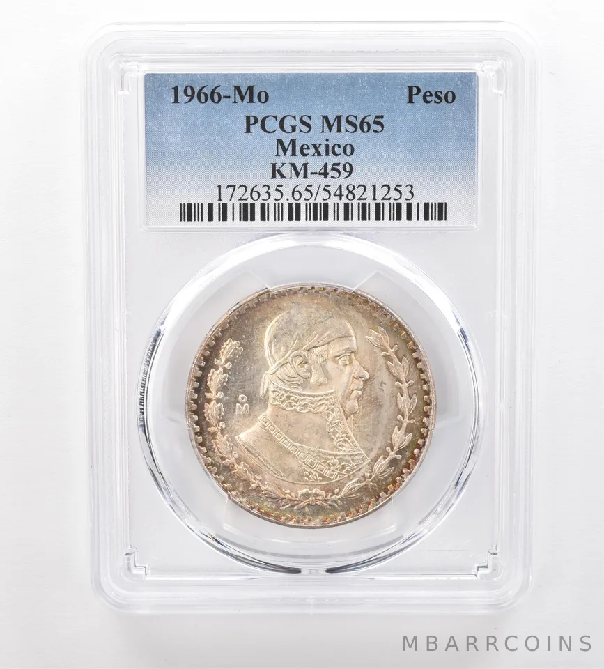 1966 Mo Mexico Peso KM-459 MS65 PCGS Beautiful Tone *7482