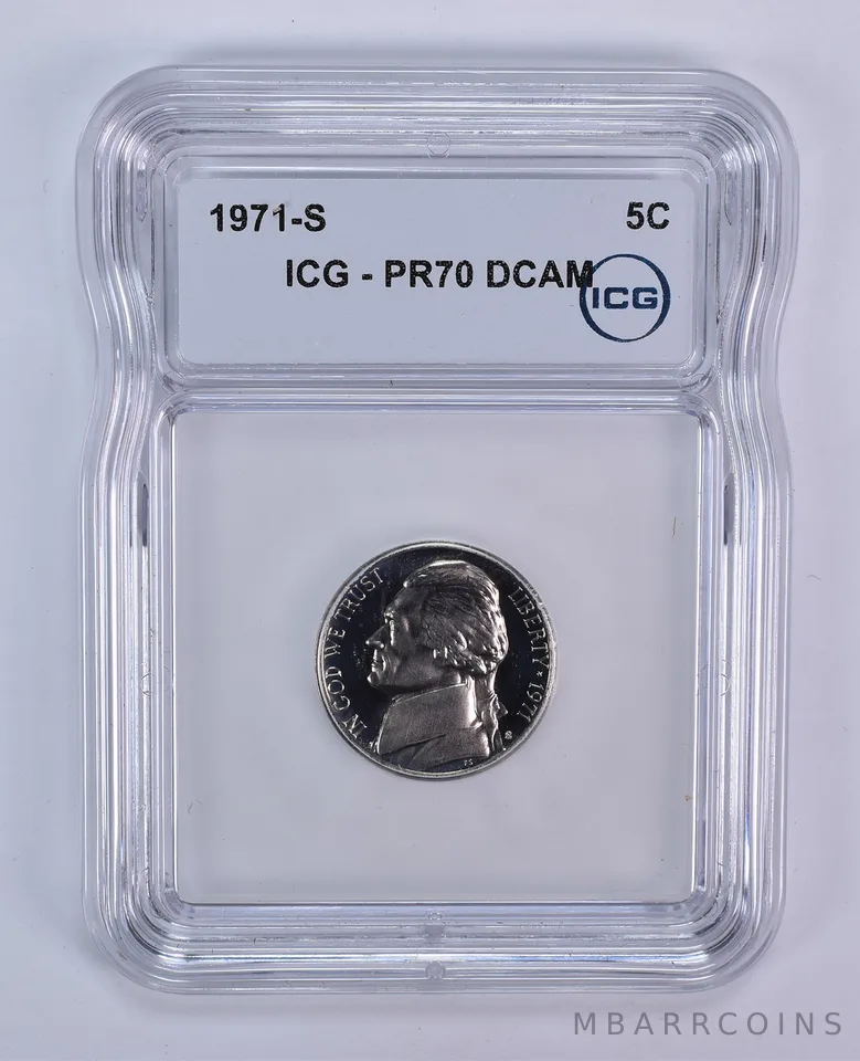 1971-S Jefferson Nickel PR70 DCAM ICG
