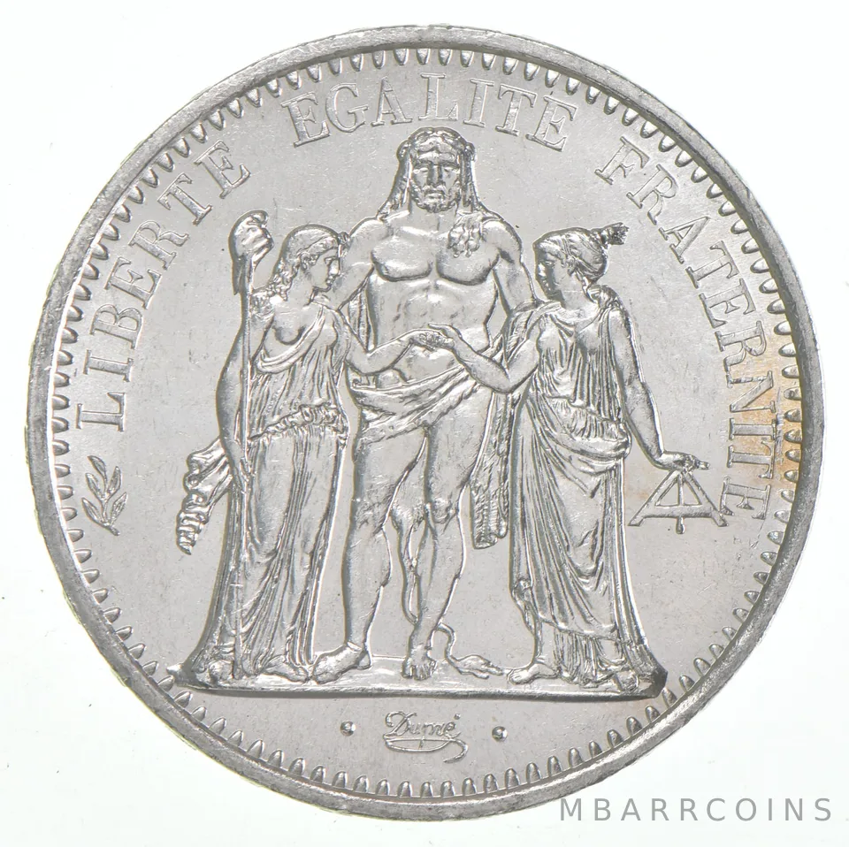 1968 France 10 Francs Hercules 90% Silver BU