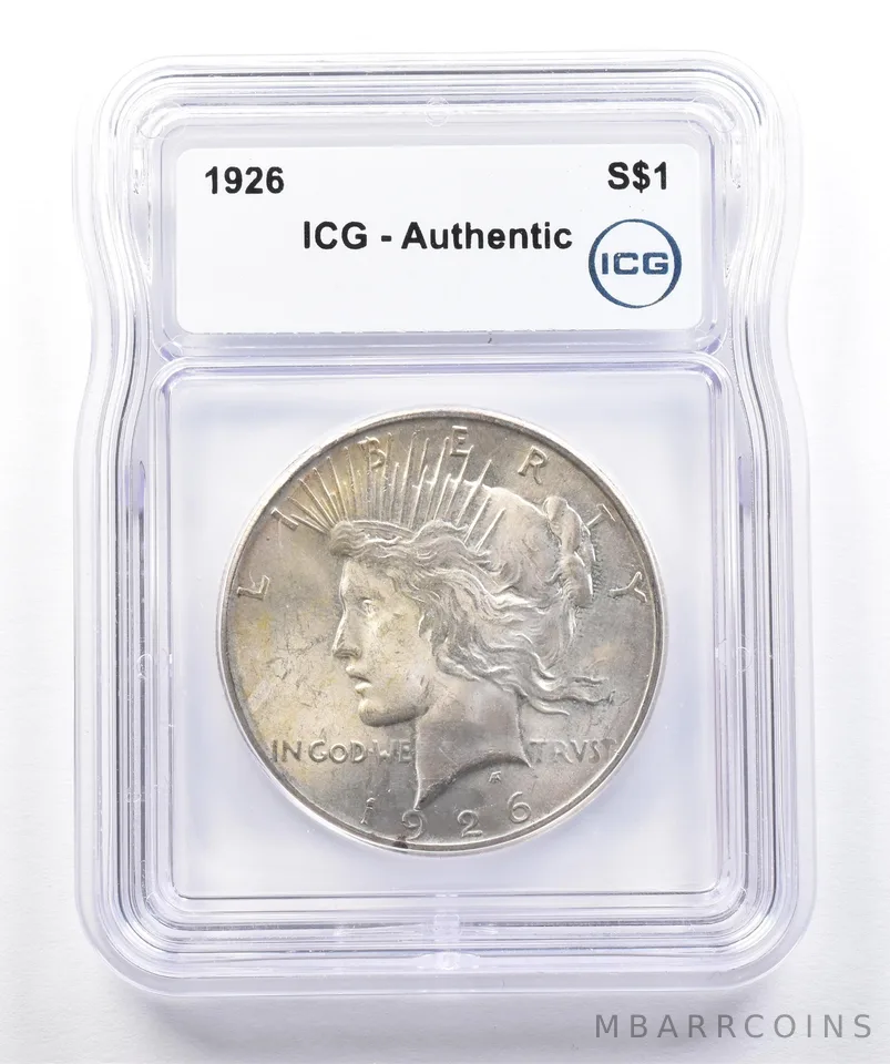 1926 Peace Silver Dollar Authentic ICG *1750