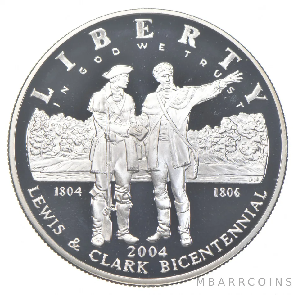 2004-P Proof Lewis & Clark Commemorative Silver Dollar $1