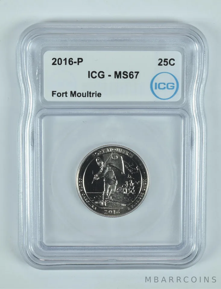 2016-P Washington Quarter ATB Fort Moultrie MS67 ICG