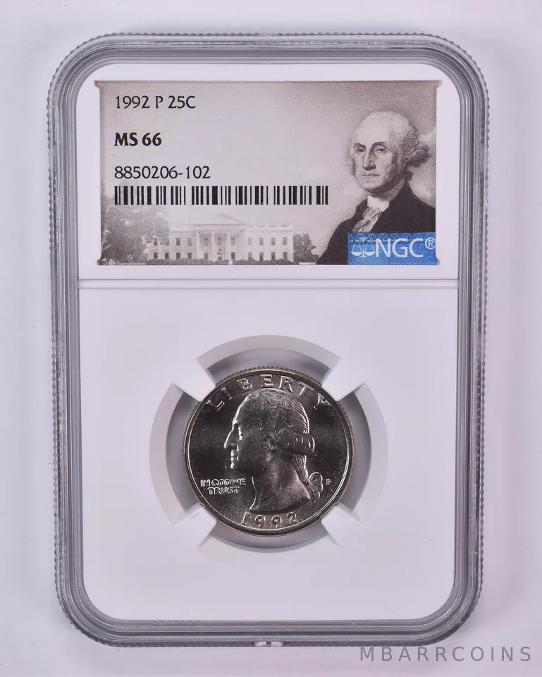 1992-P Washington Quarter MS66 NGC Special Label
