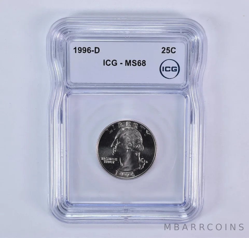 1996-D Washington Quarter MS68 ICG
