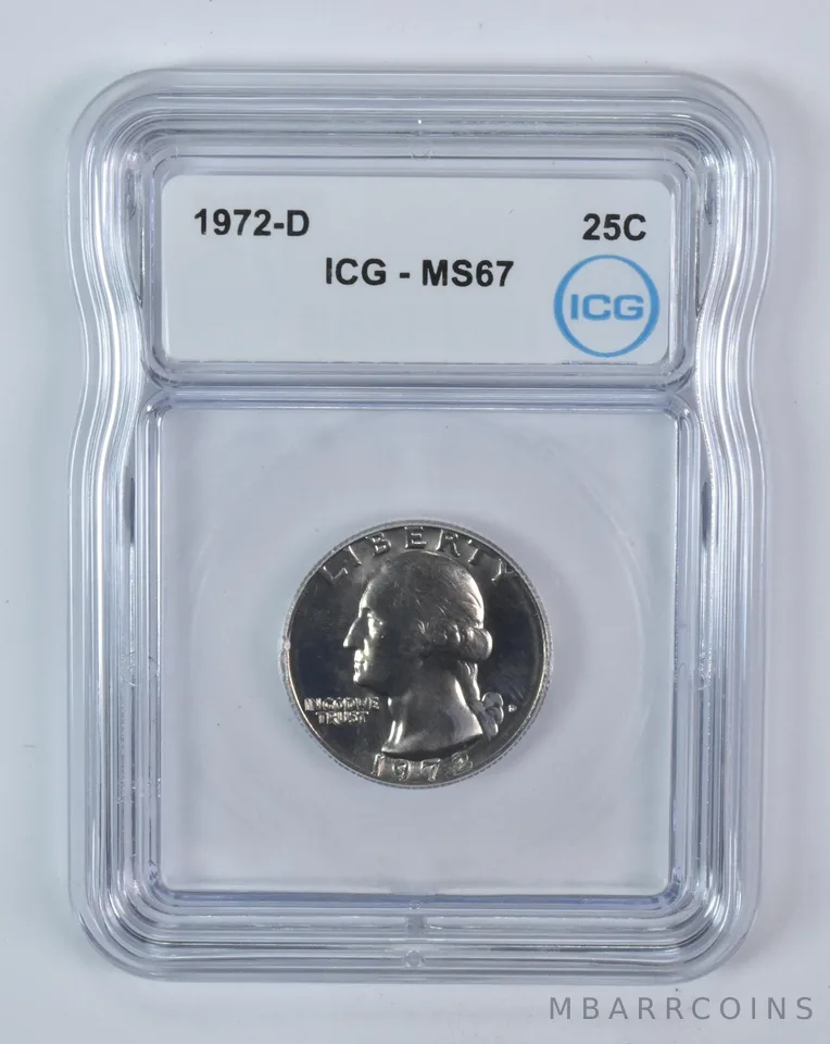 1972-D Washington Quarter MS67 ICG