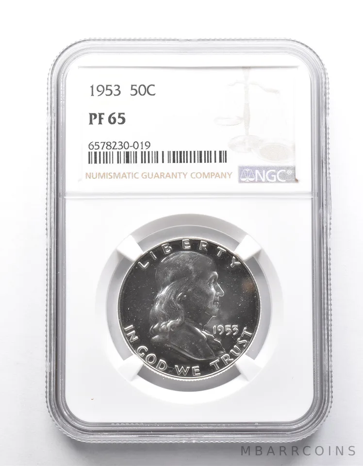 PF65 1953 Franklin Half Dollar NGC *9947