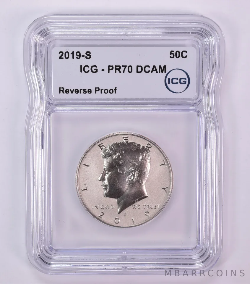 2019-S Kennedy Half Dollar Reverse Proof PR70 DCAM ICG