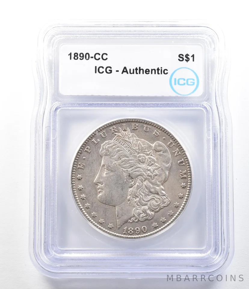 1890-CC Morgan Silver Dollar Authentic ICG *0425