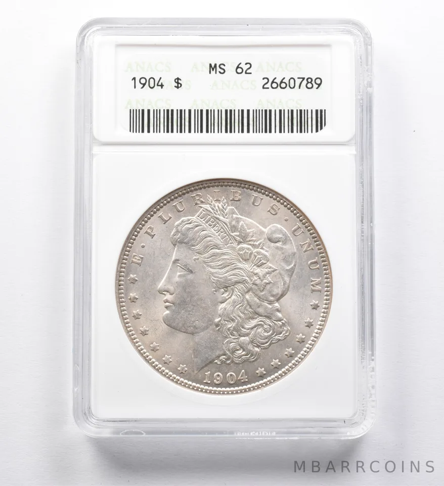 MS62 1904 Morgan Silver Dollar ANACS Soapbox Upgrade? *4430