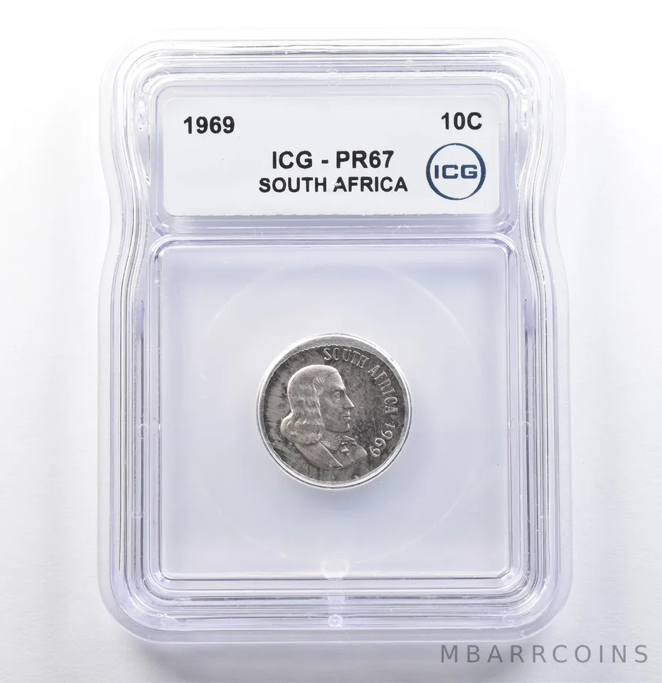 1969 South Africa 10 Cent PR67 ICG *9829