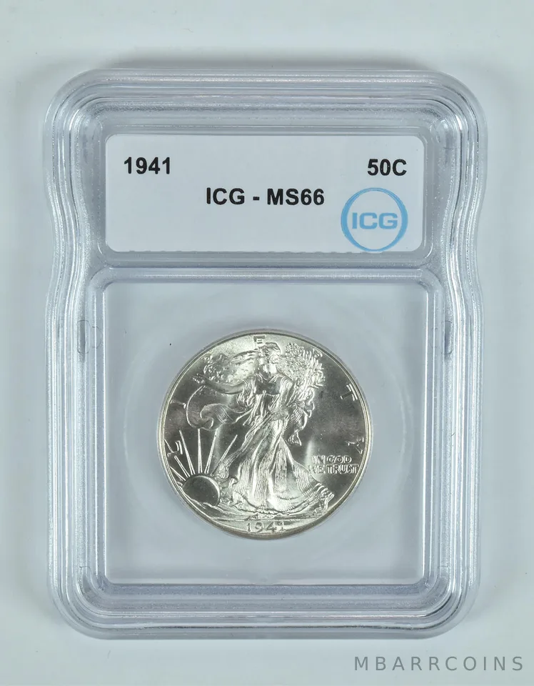 1941 Walking Liberty Half Dollar MS66 ICG