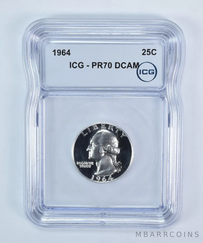 1964 Washington Quarter PR70 DCAM ICG