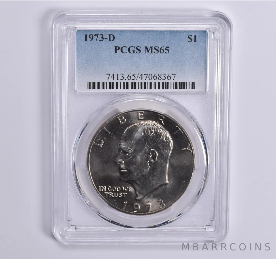 1973-D Eisenhower $1 MS65 PCGS Blue Lbl