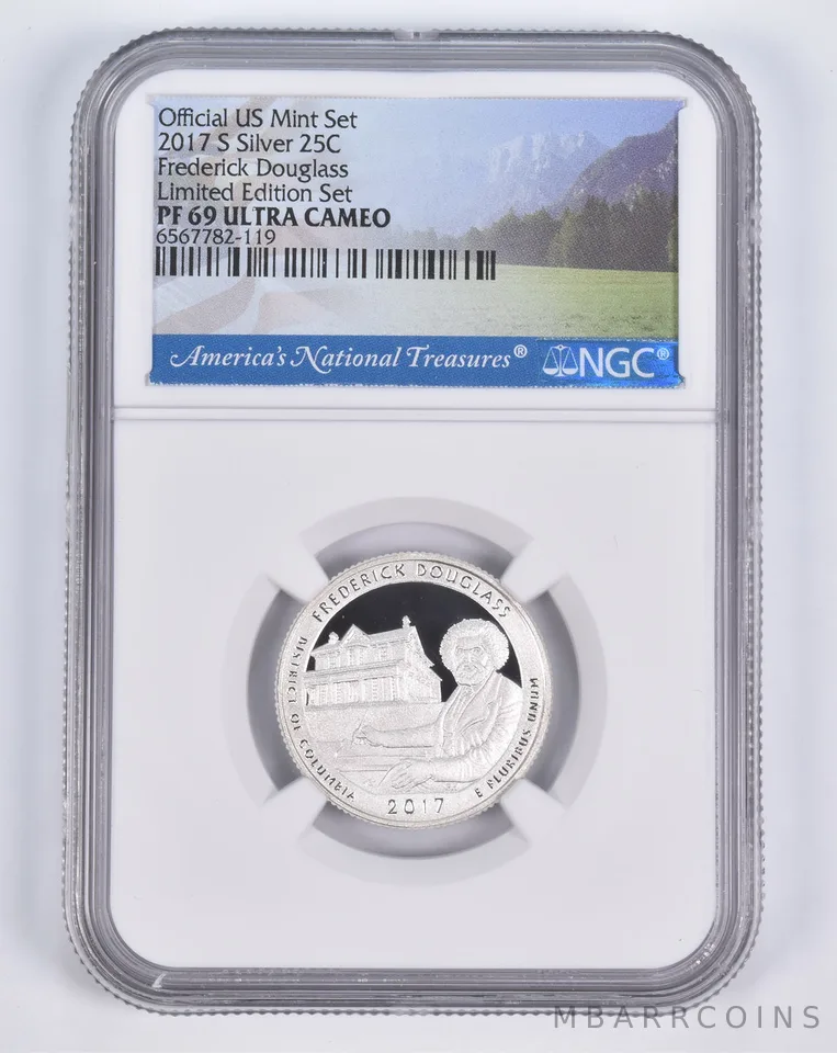 2017-S Silver PF69 ANT Frederick Douglass Quarter Limited Edition NGC