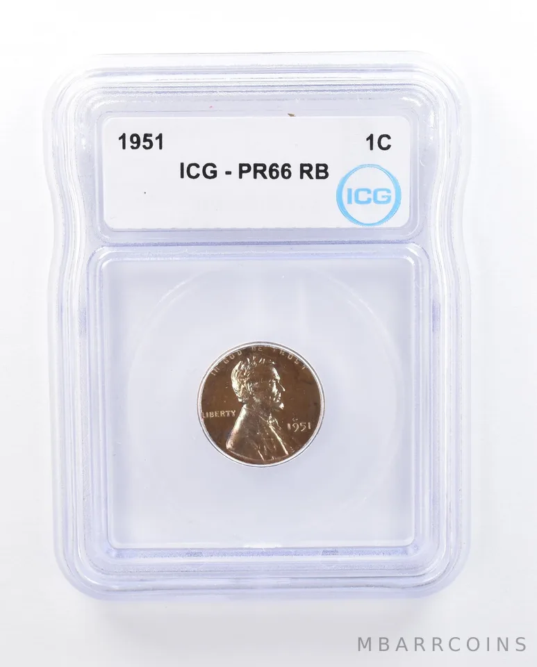 1951 Lincoln Wheat Cent PR66 RB ICG Beautiful Tone *4694