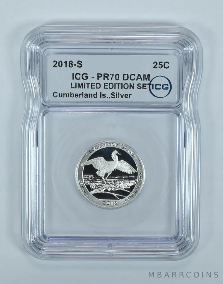 2018-S ATB Quarter Cumberland Island Silver Limited Edition PR70 DCAM ICG
