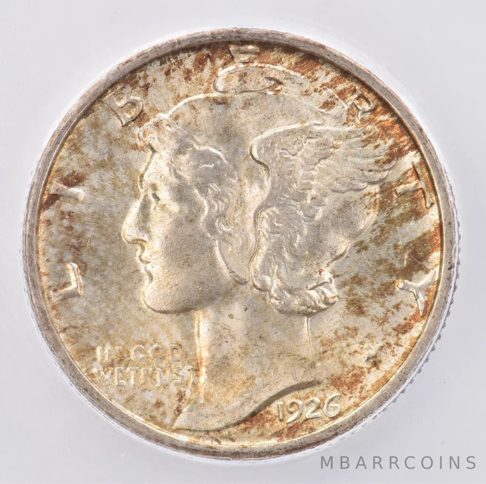 1926 Mercury Dime MS65 FB ICG Beautiful Tone *0826